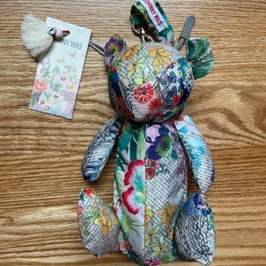 Johnny Was NWT Nilima Foldable Umbrella with Bear Storage Pouch